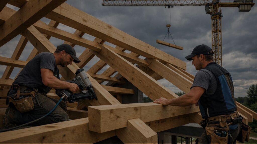 bartwood_montaż_więźby_dachowej_drewno_konstrukcyjne